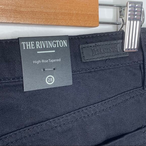 BLANKNYC High Waist Striped Tapered Cropped Jeans Black Size 28 - Picture 11 of 11